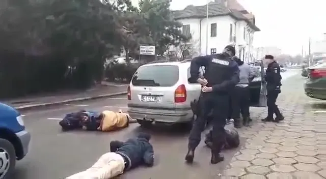 Conflict aplanat de jandarmi în fața Tribunalului din Constanța