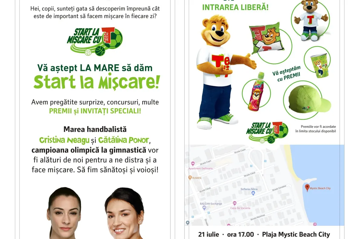 Cătălina Ponor și Cristina Neagu invită la mișcare pe plajă