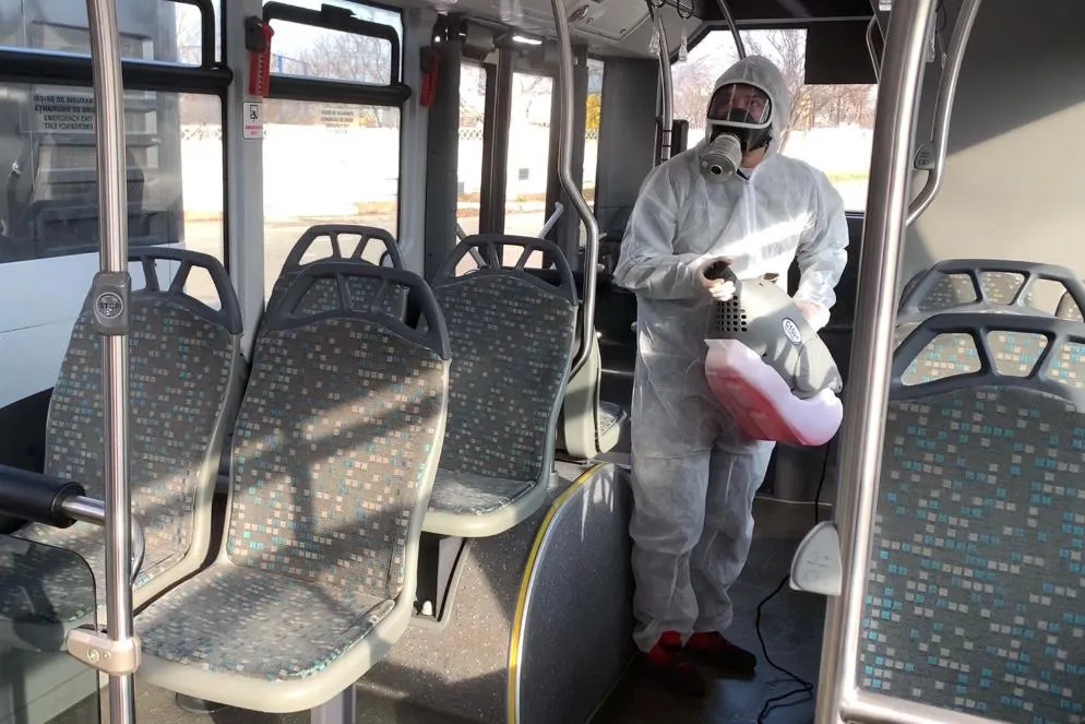"Noroc"cu gripa. Autobuzele din Constanța, dezinfectate periodic
