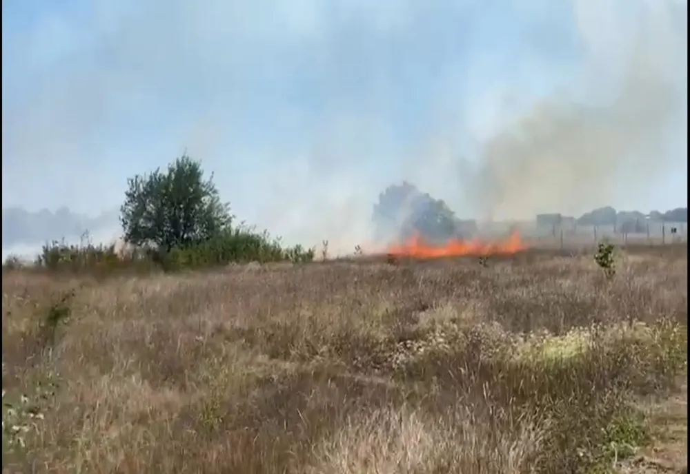VIDEO| Incendiu puternic între 2 Mai și Vama Veche