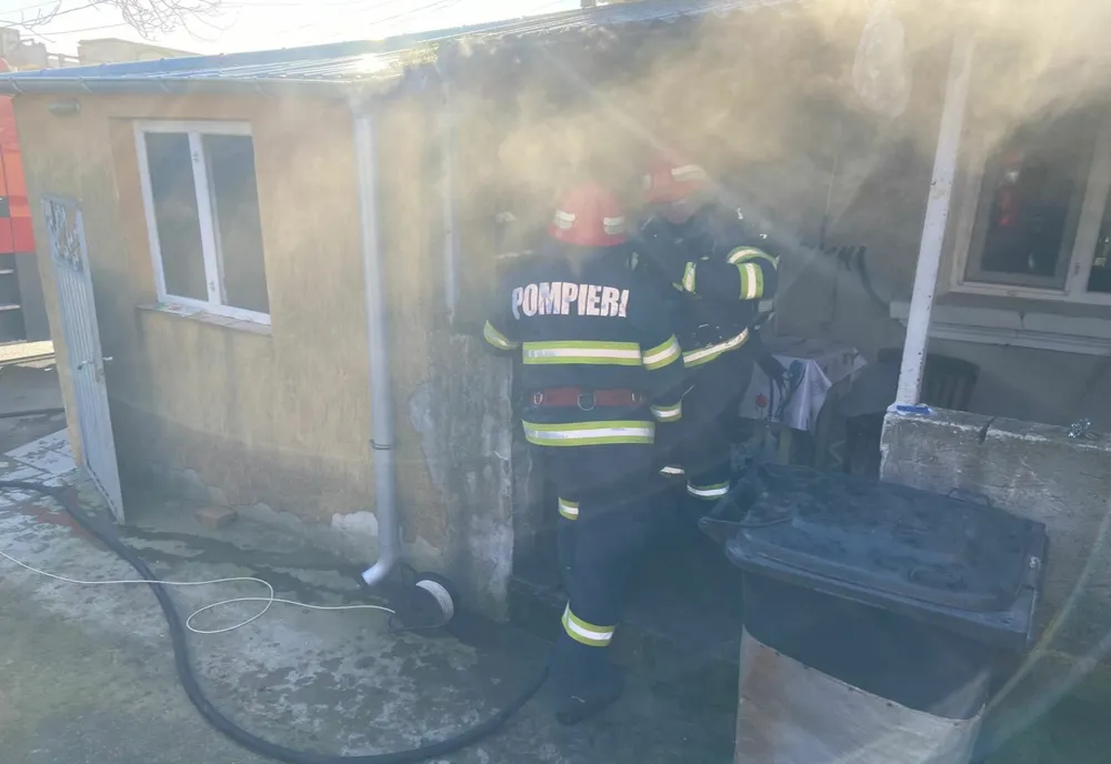 FOTO Incendiu pe strada Lalelelor. De la ce au pornit flăcările