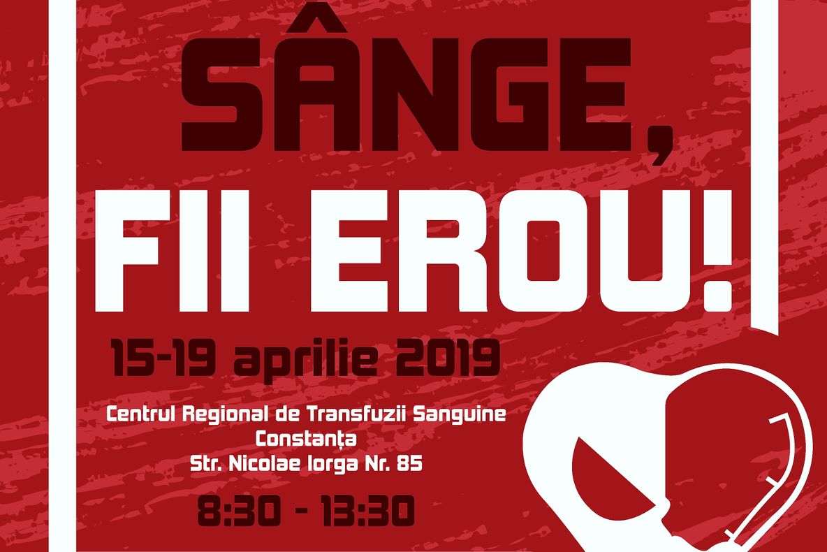 Intră în Campania „Donează sânge, fii erou!” și salvează vieți printr-un gest simplu!