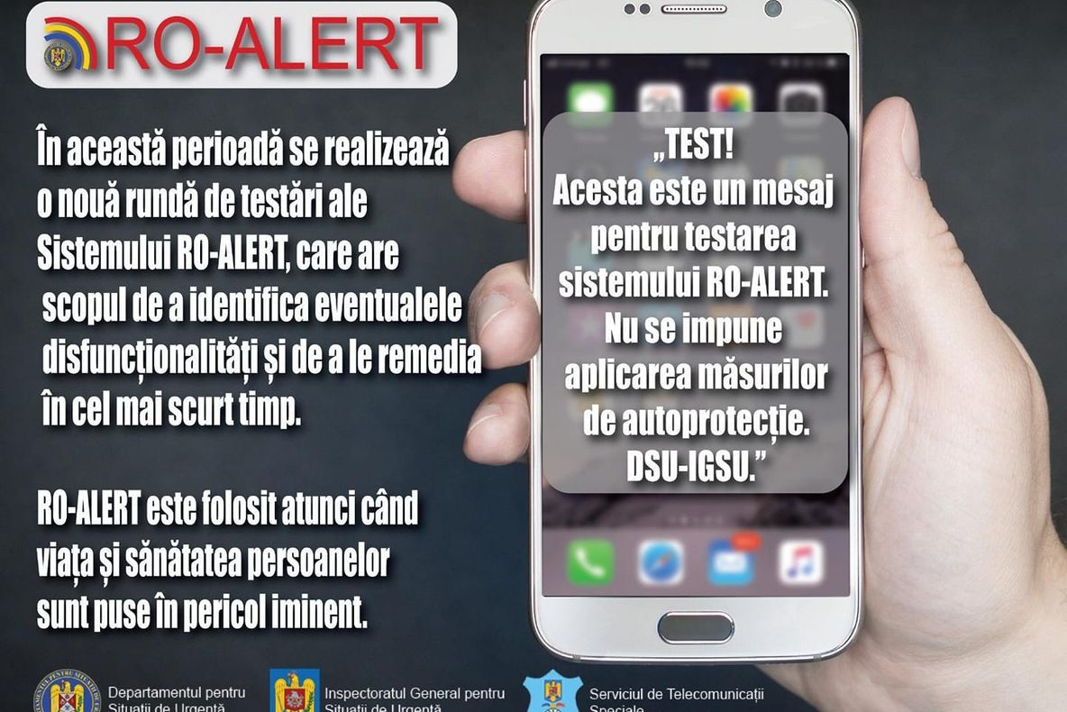 Emiterea mesajelor de avertizare RO-ALERT va continua cel puțin până în 30 iulie