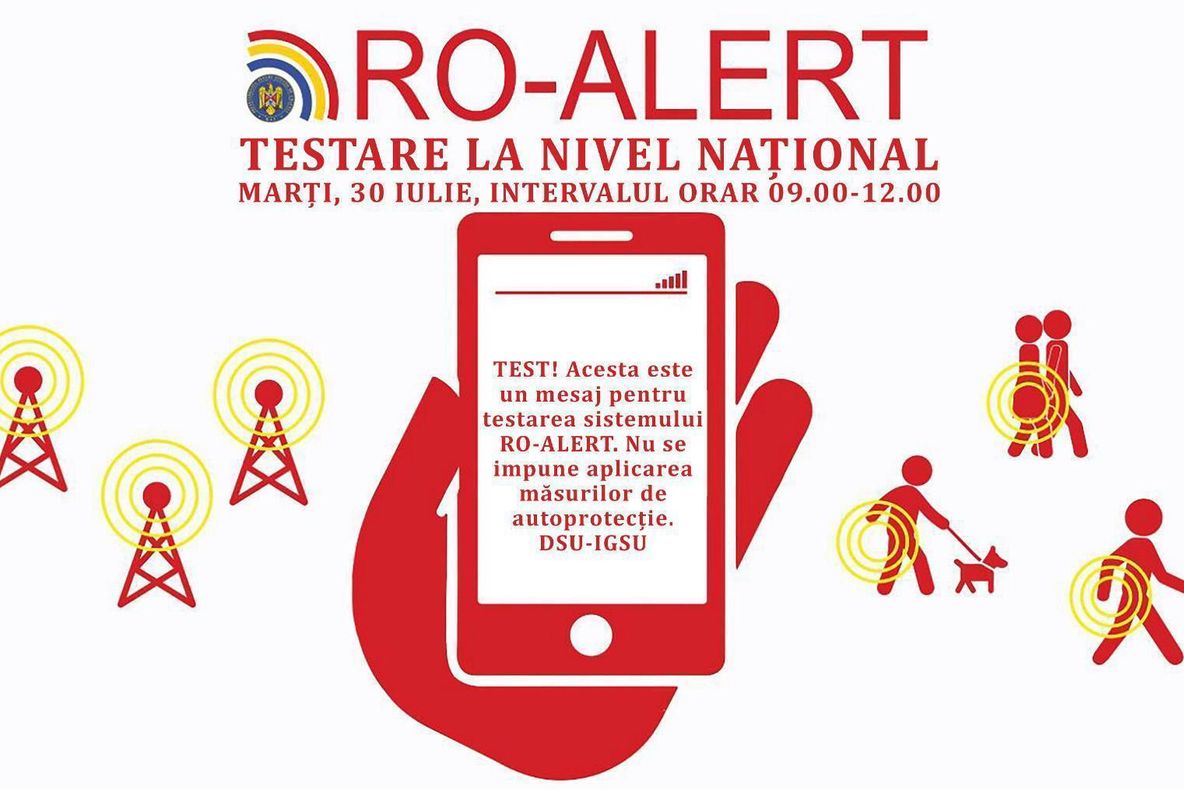 Astăzi are loc ultima verificare din seria testelor alocate Sistemului RO-ALERT