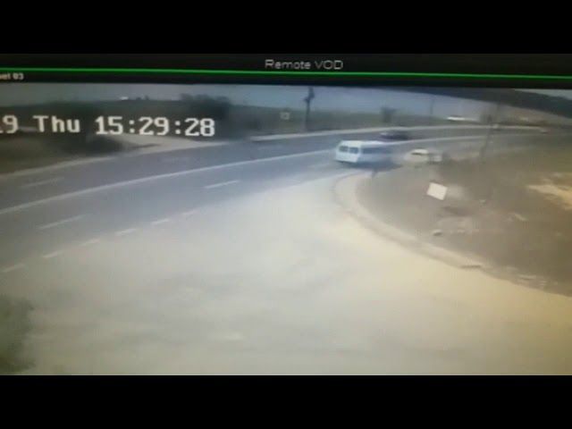 VIDEO| Accident la Mangalia.Impactul a fost surprins de o cameră de supraveghere