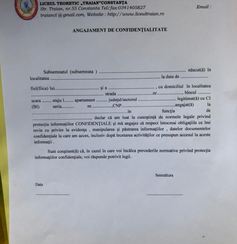 AEC cere demiterea directoarei Liceului Teoretic „Traian”