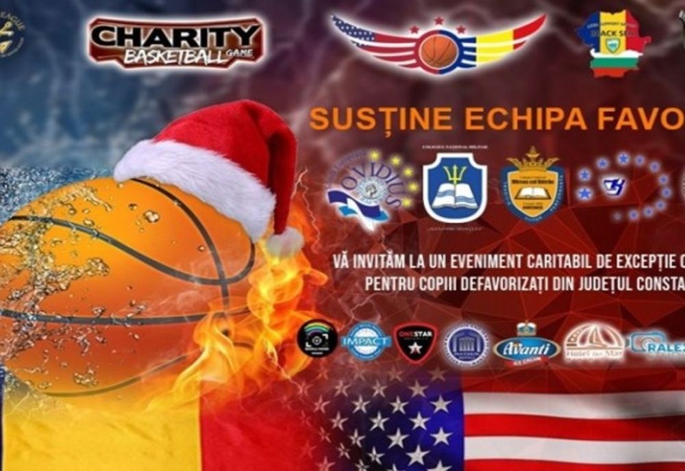 Militari americani împotriva unor elevi constănțeni, în a treia ediție a Charity Basketball Game