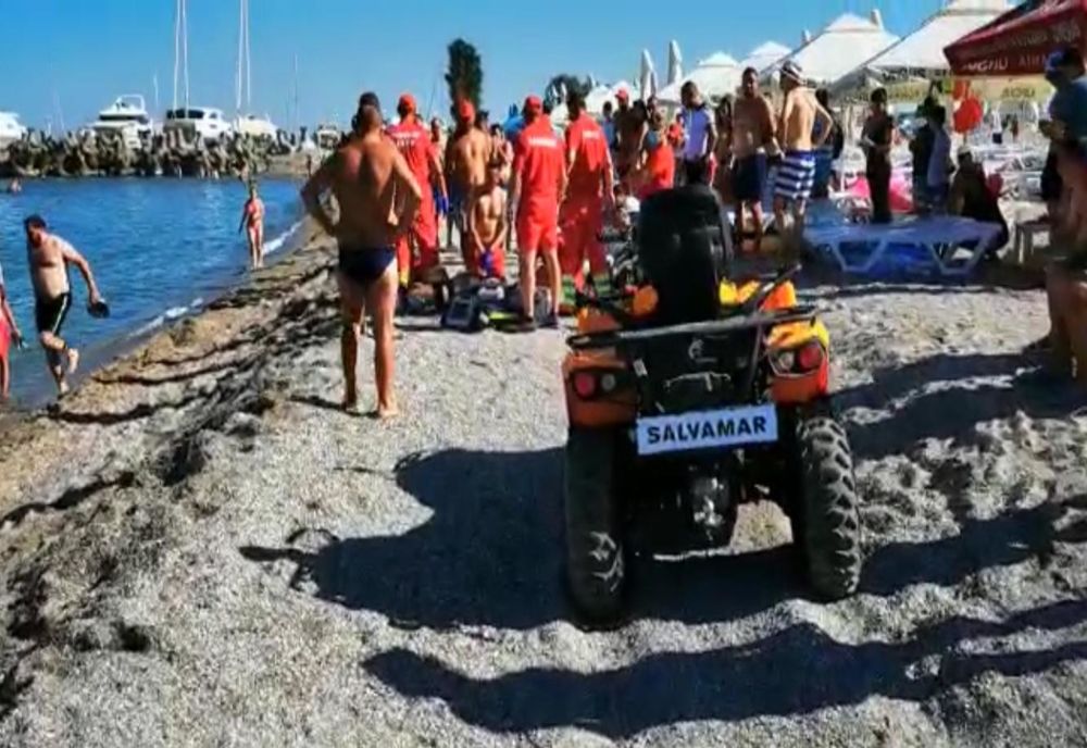 VIDEO| Alertă la Eforie Nord! Bărbat înecat, scos din valurile mării