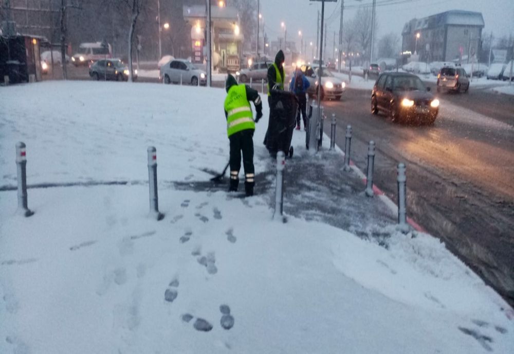 Circulația în municipiul Constanța se desfășoară în condiții de iarnă