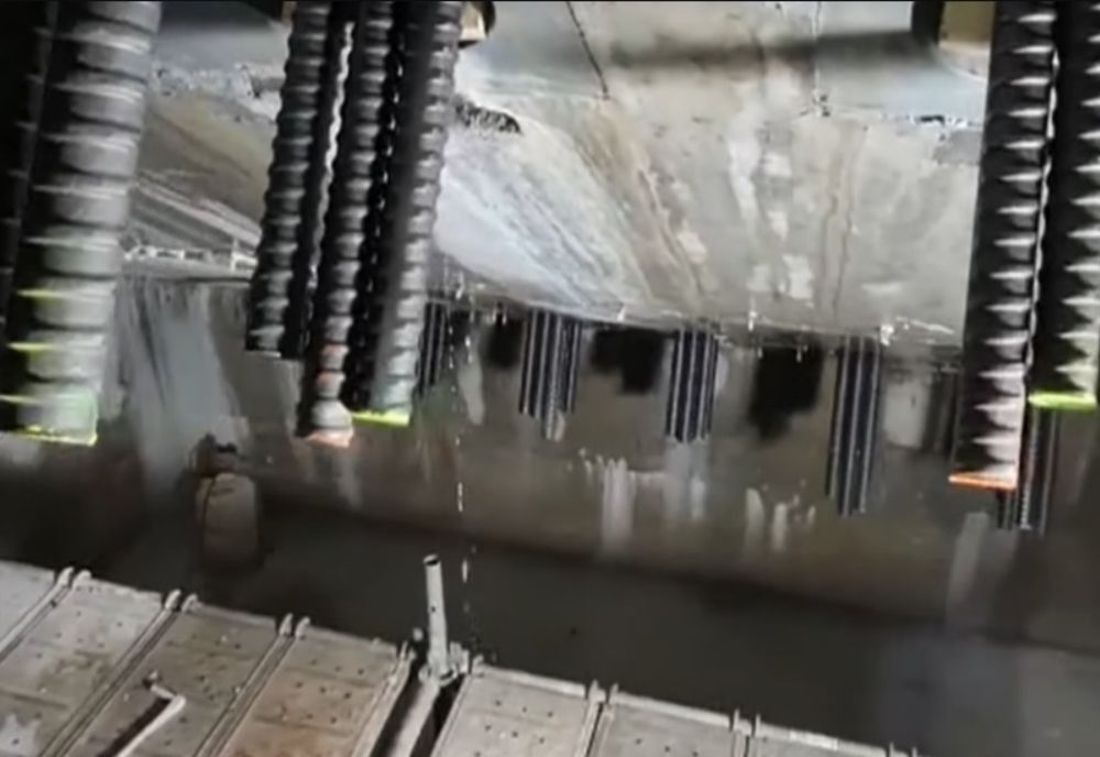 VIDEO Infiltrații la blocurile de ancoraj ale Podului suspendat peste Dunăre