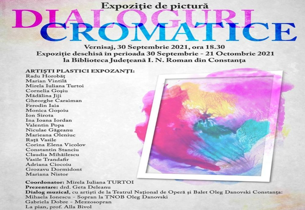 21 de artiști plastici dobrogeni  în cadrul expoziției „Dialoguri cromatice”