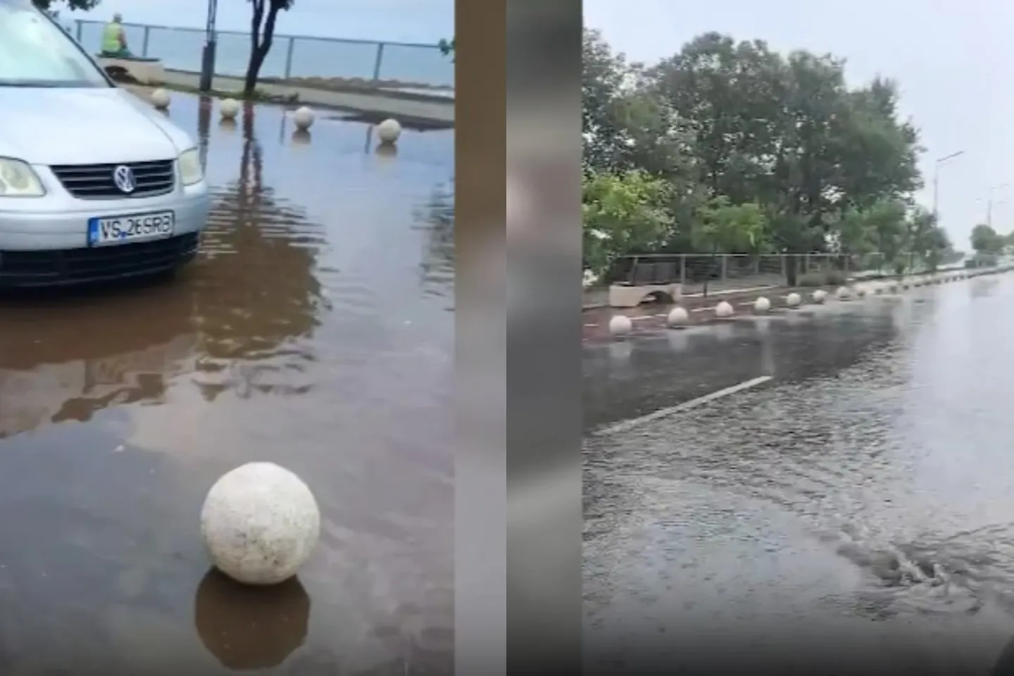 Vreme extremă la mare. O stațiune a fost complet inundată