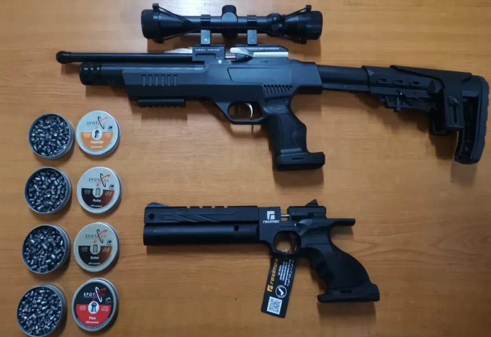 Arme neletale și muniție confiscate la Negru Vodă