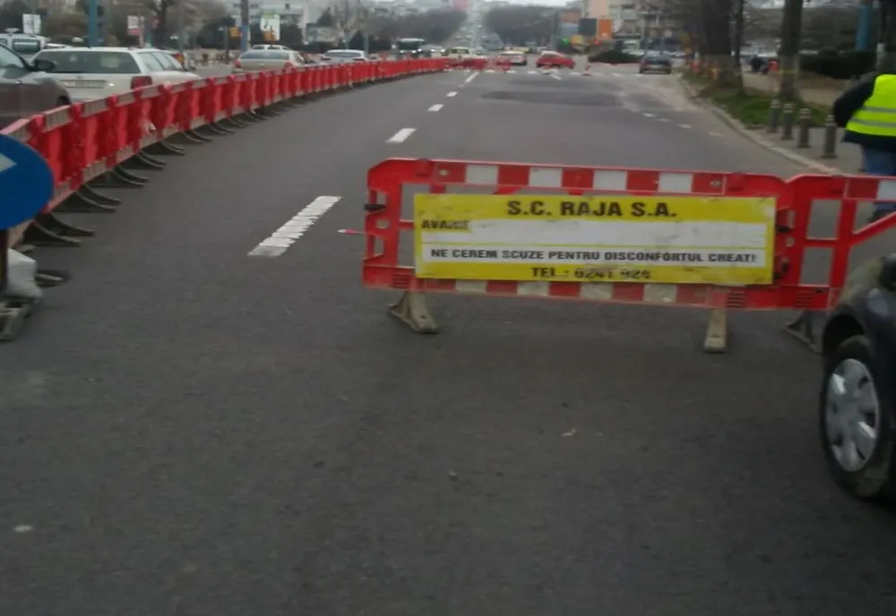 Trafic îngreunat în zona Guliver din Constanța