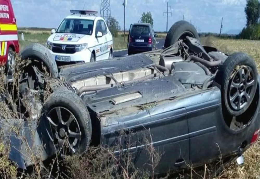 Cascadorie pe șosea: două persoane au ajuns la spital
