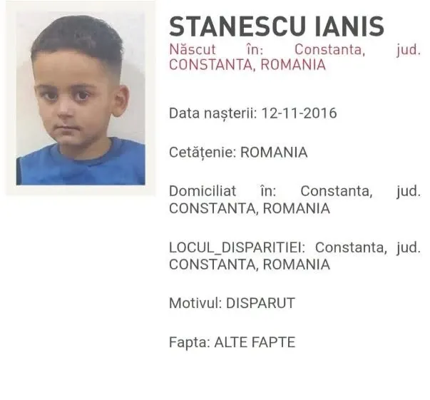 Copil dispărut în Constanța