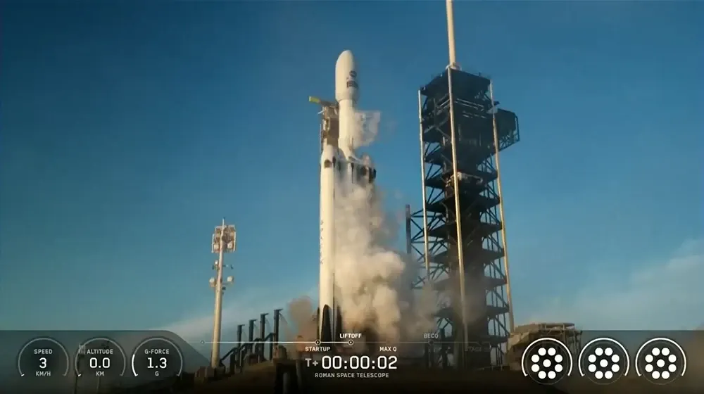 NASA a lansat duminică telescopul spațial Nancy Grace Roman. Foto: captură video X