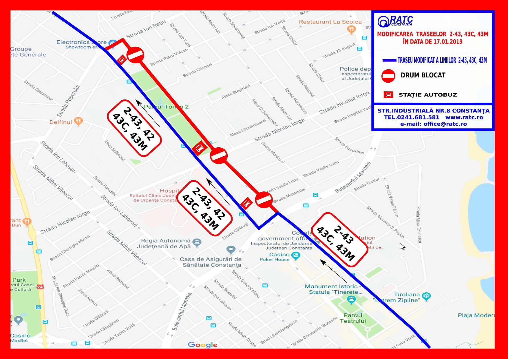 HARTA TRASEU 243, 43M,43M