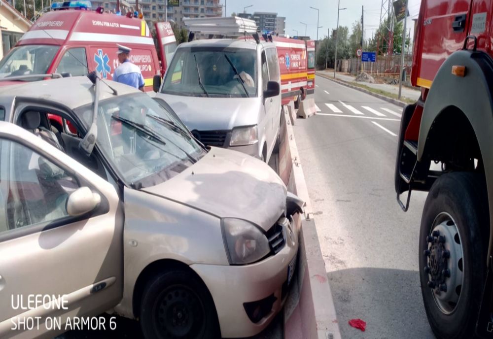 FOTO VIDEO| Neatenția la volan, face victime. Accident la Năvodari