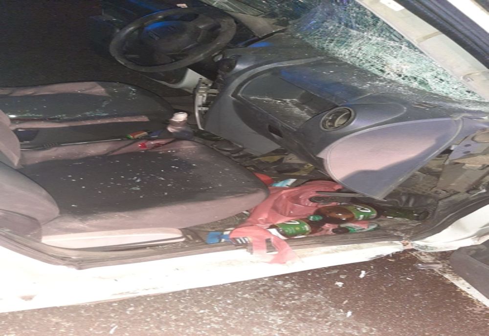 FOTO | Șofer beat și cu permis provizoriu, accident pe Autostrada A2