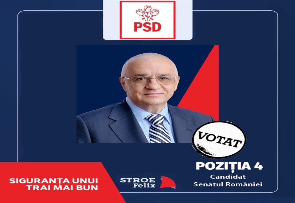        Stroe Felix, candidat PSD la Senatul României: „Partidul Social Democrat este într-adevăr partidul oamenilor care muncesc și trudesc din greu pentru veniturile familiile lor!”