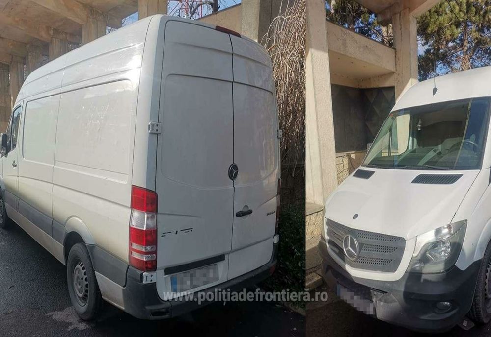 Autoutilitară căutată în Spania, descoperită la Negru Vodă