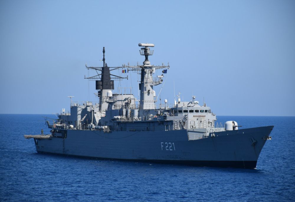 FOTO Fregata Regele Ferdinand misiune în Marea Mediterană: peste 100 de interogări ale navelor comerciale