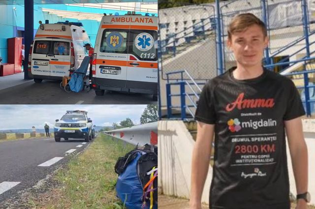 Ultramaratonistul Adrian Șovea, lovit de o mașină în timpul cursei caritabile de 2.800 km