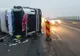 FOTO| Tir răsturnat pe Autostrada București - Constanța