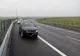 Autoturism  înfipt în parapet pe autostrada A2-A4!