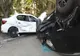 FOTO Accident la Năvodari. Mașină răsturnată